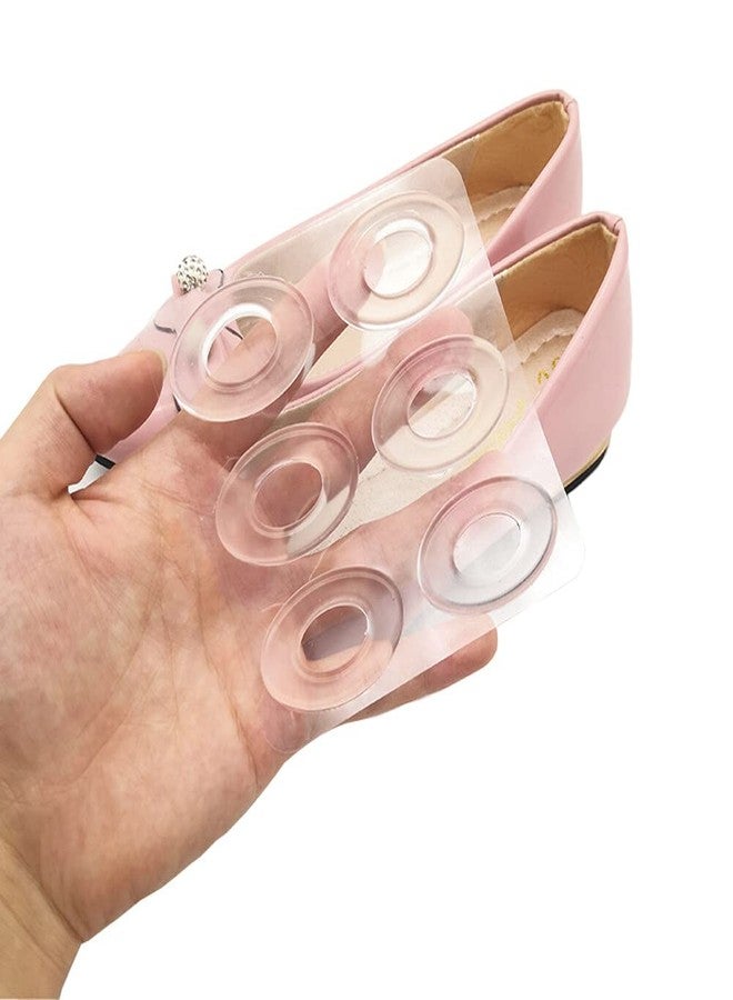 Quupy 6PCS Transparent Silicone Gel Foot Corn Rings Soft Callus Cushions Bunion Protector Pads Back Heel Shoes Sticky Caps Remover - Image 2